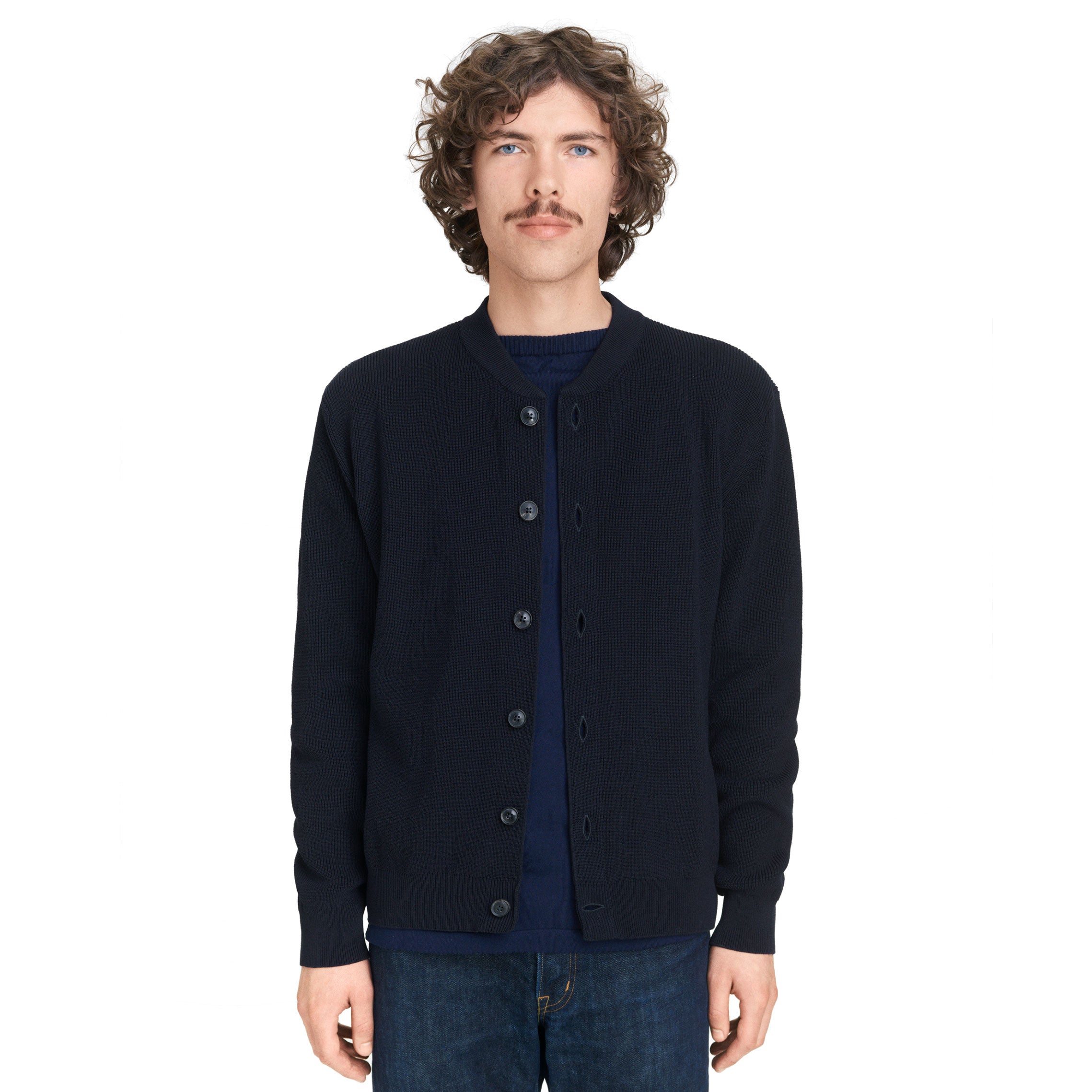 Cotton Skipper Jacket Navy Blue